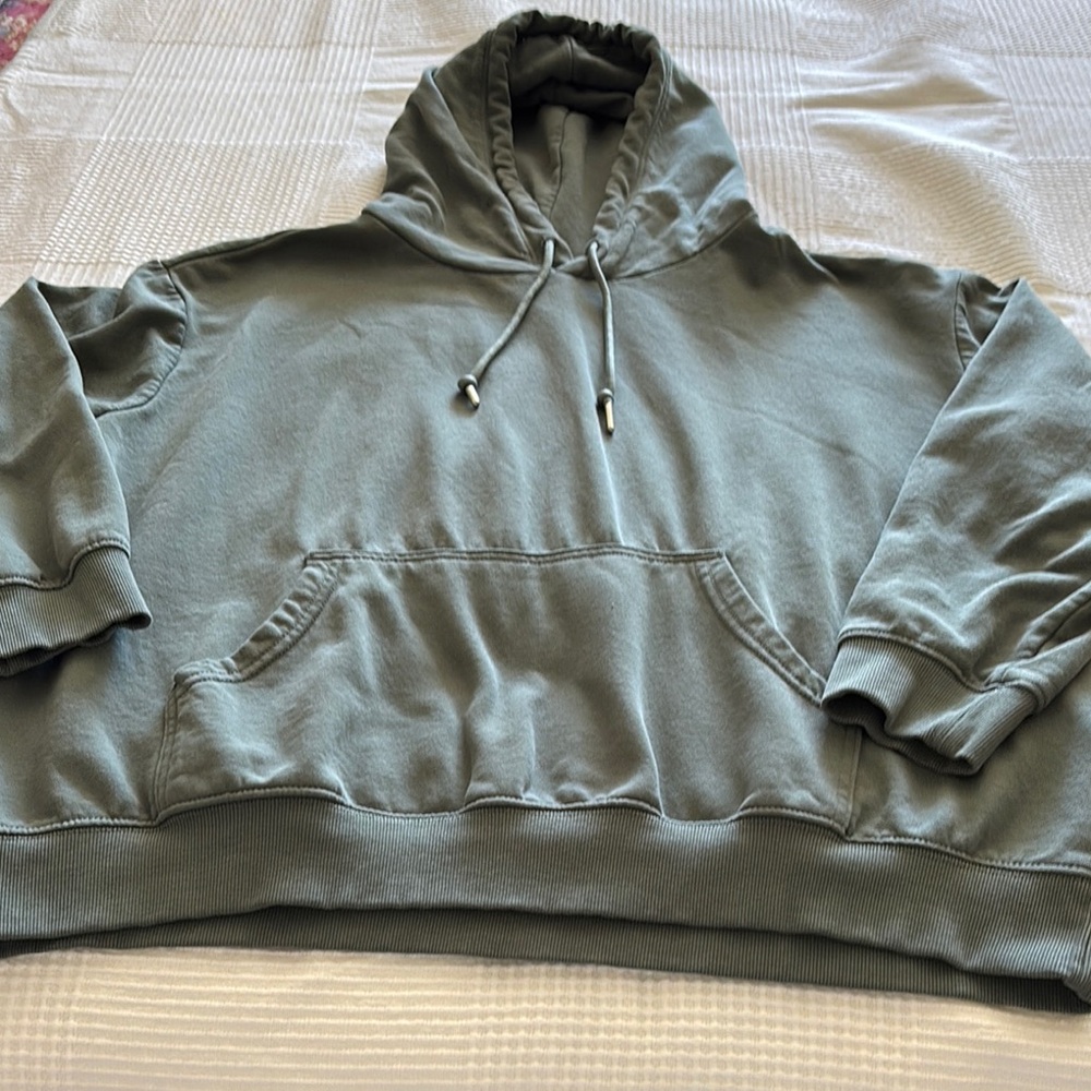 H&M Basics Green Hoodie